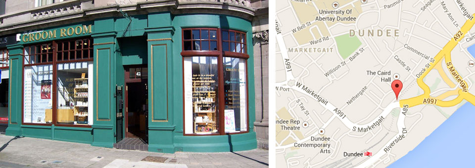 Storefront with map